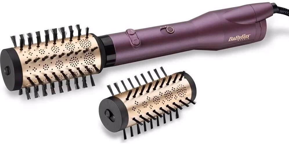 BaByliss Big Hair Dual AS950E fialový horkovzdušný rotační kulmofén, ionizační technologie, 2 teploty