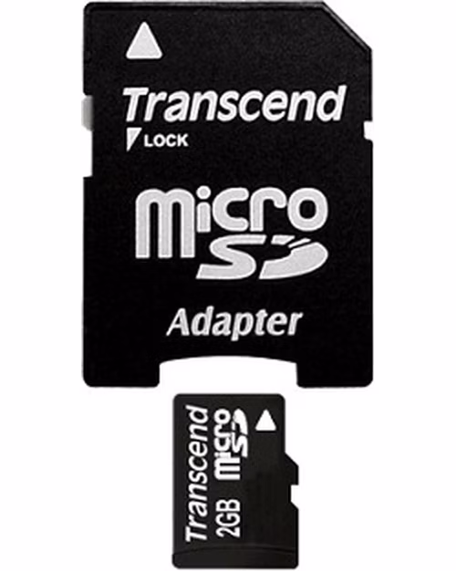 Transcend 2GB microSD paměťová karta (s adaptérem)