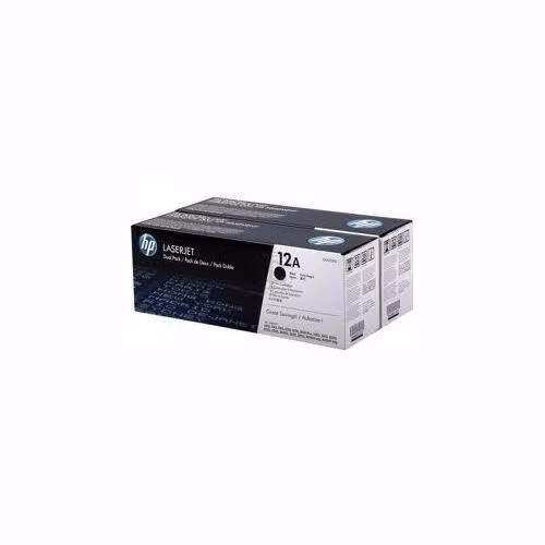 HP 12A Black 2-pack LJ Toner Cart, Q2612AD (2,000 / 2,000 pages)