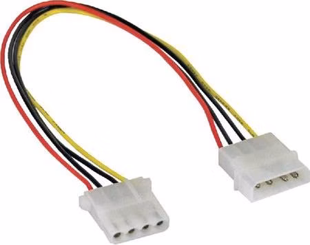 PREMIUMCORD Predlžovací napájací kábel vnútorný 5,25" molex 37cm