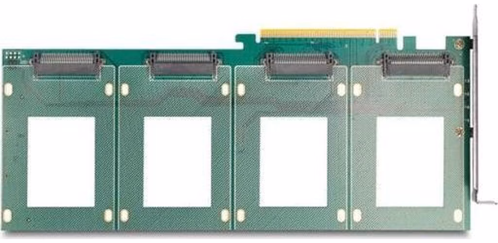 Delock Karta PCI Express 4.0 x16 na 4 x interní U.2 NVMe SFF-8639 - rozvětvení (DxŠ 288 x 122 mm)