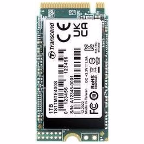 TRANSCEND MTE400S 1TB SSD disk M.2 2242, NVMe PCIe Gen3 x4 2,000MB/s R 1,700MB/s W