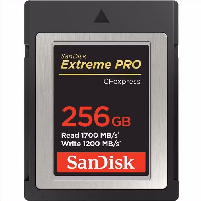 SanDisk Extreme Pro CFexpress Card 256GB, Type B, 1700MB/s Read, 1200MB/s Write NVMe