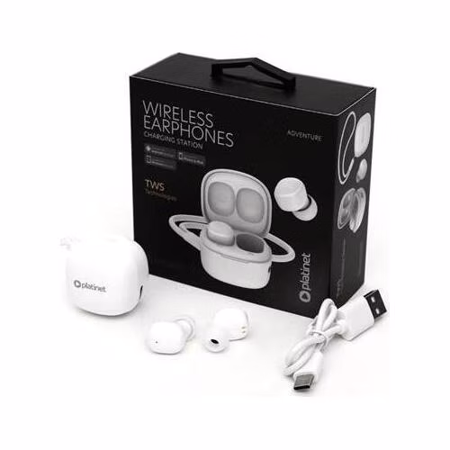 PLATINET WIRELESS HEADPHONES WITH MIC ANC + ENC BLUETOOTH SLIM STYLE GREY