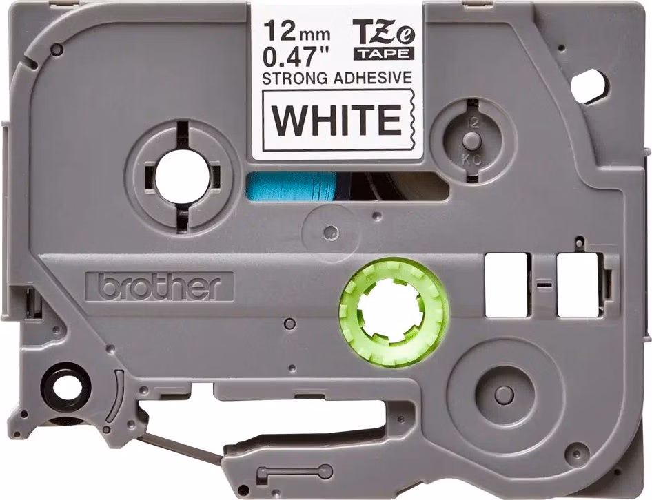 BROTHER TZES231 - 12 mm široká kazeta TZ, extrémne lepiaci laminát TZE-S231, biele/čierne písmo