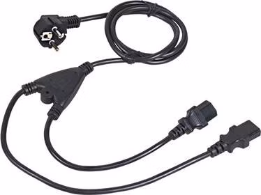 Kabel C-TECH síťový  1,8m 220/230V napájecí, rozdvojka Y, VDE