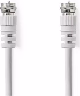 Nedis CSGL41000WT10 - Satelitní a Anténní Kabel | F zástrčka - F zástrčka | 1 m | Bílá