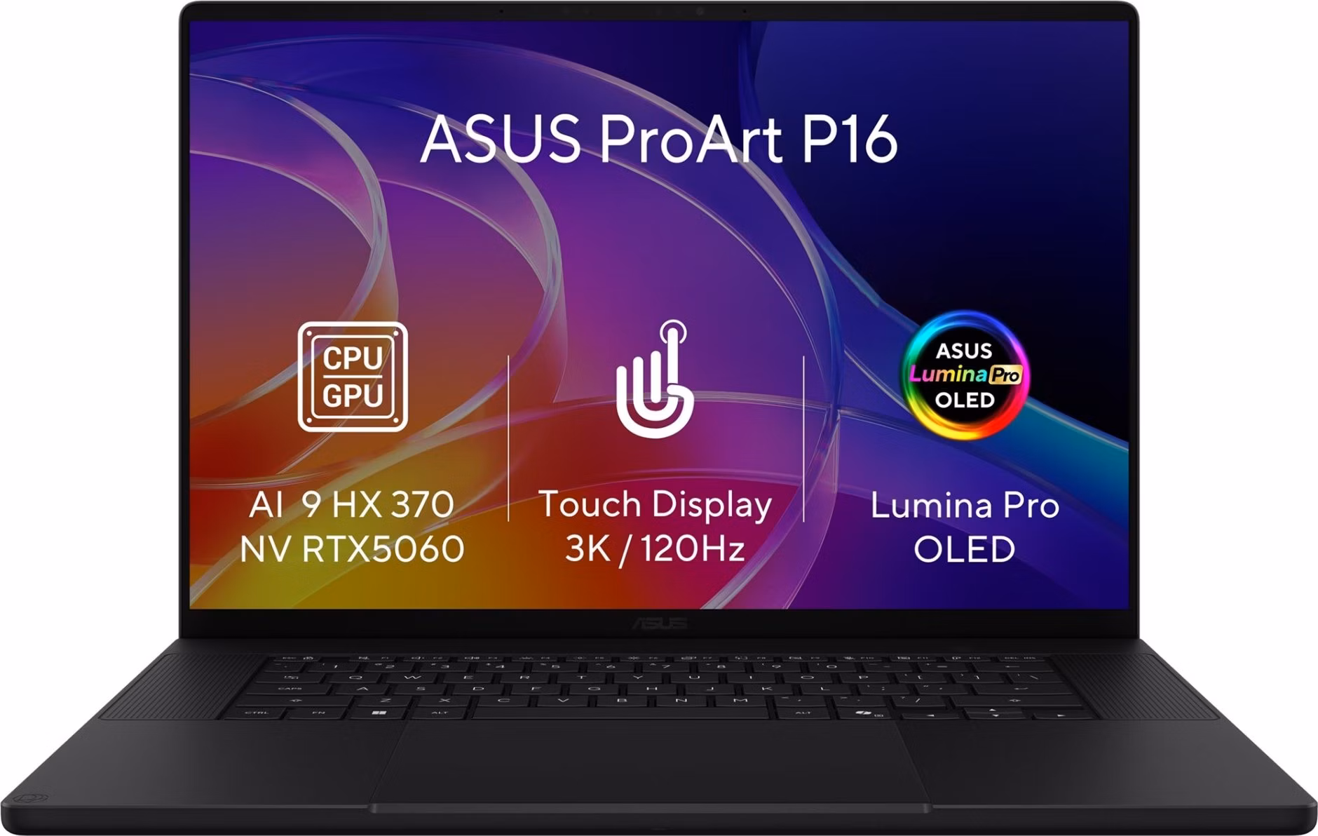 ASUS ProArt P16/H7606WM-OLED122XZ/AI9-HX370/16"/2880x1800/T/32GB/1TB/RTX 5060/W11P/Black/2R