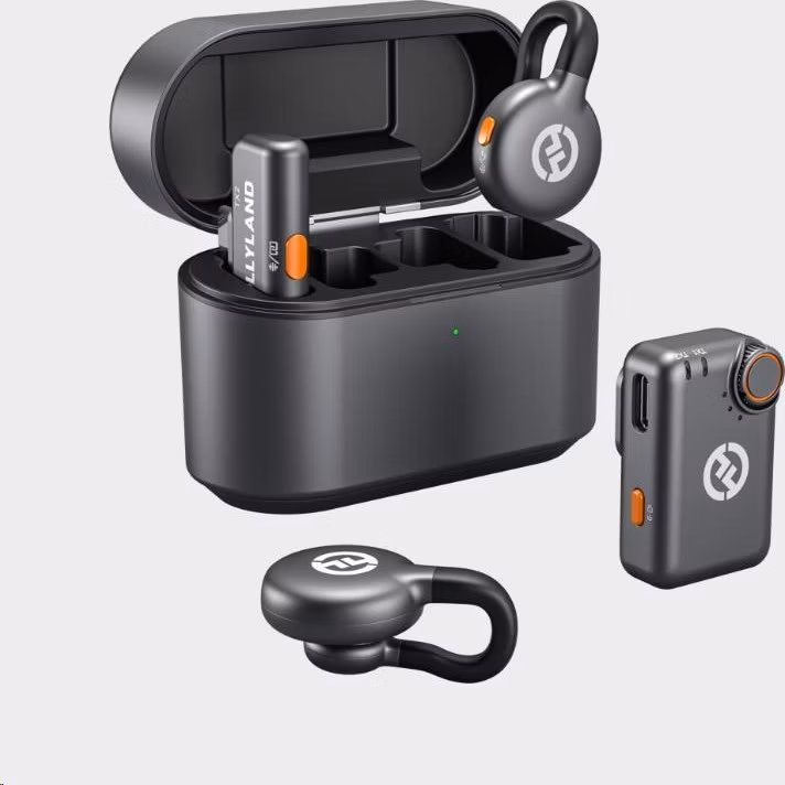 Hollyland LARK M2S Mini Combo  Wireless Lavalier Microphone Mini Combo (Space Gray)