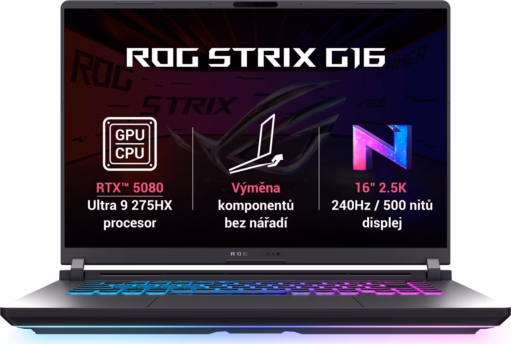 ASUS ROG Strix G16/G615LW-NEBULA007W/U9-275HX/16"/2560x1600/32GB/1TB/RTX 5080/W11H/Gray/2R