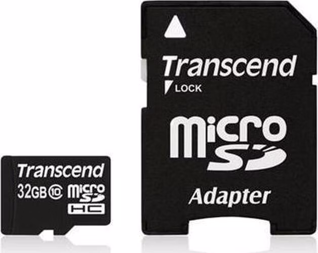 Transcend 32GB microSDHC (Class 10) paměťová karta (s adaptérem)