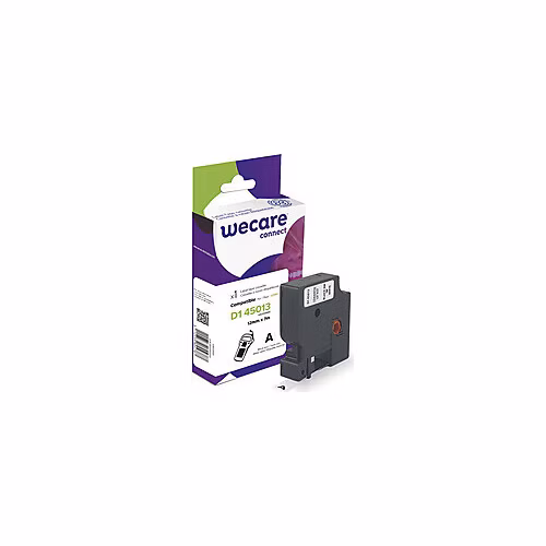 WECARE ARMOR páska kompatibilní s DYMO S0720530,Black/White,12mm*7m