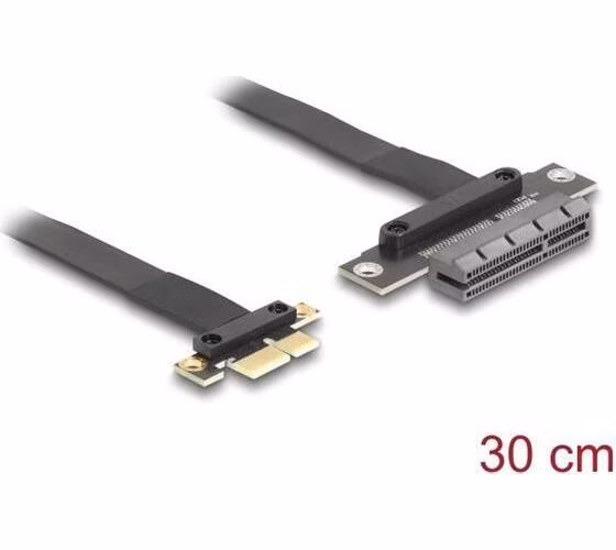 Delock Riser karta PCI Express 3.0, ze zástrčky x1 na slot x4, s kabelem, délka 30 cm