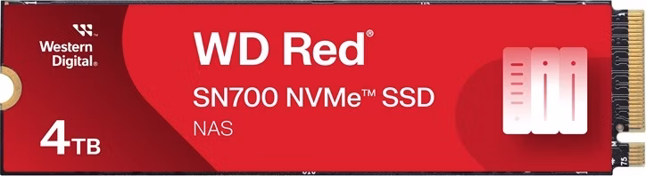 WD SSD RED SN700 4TB Powered by SANDISK / NVMe M.2 PCIe Gen3 / Interní / M.2 2280