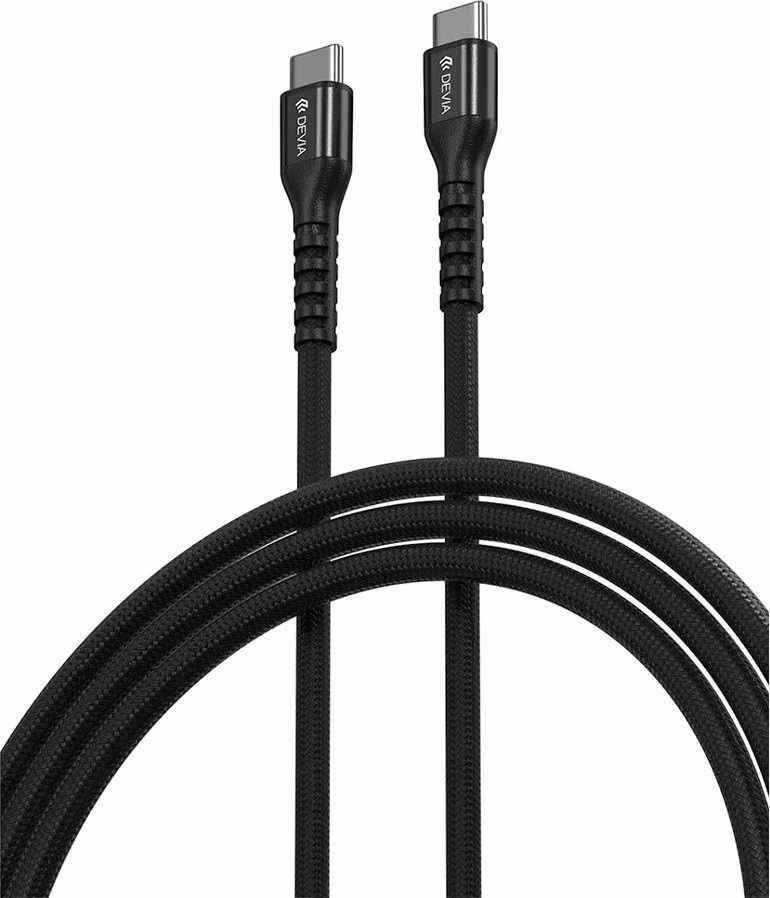 Devia kábel USB-C to USB-C Gracious Woven Cable 1.5m - Black