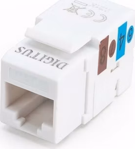 DIGITUS Keystone Jack CAT 5e, nestíněný RJ45 na LSA, barva bílá