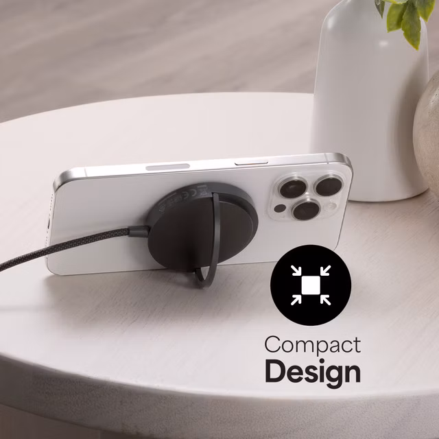Qi2 magnetický charger s kickstand - black