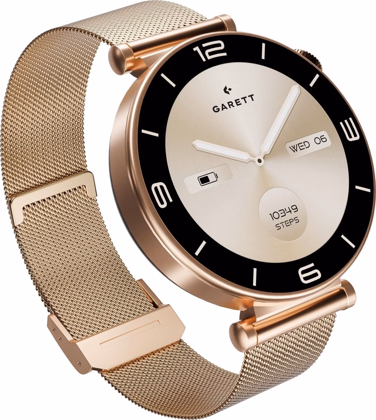 BAZAR - Garett Smartwatch ROSE zlatá, Mesh steel - Poškozený obal (Komplet)