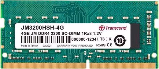 Transcend paměť 4GB (JetRam) SODIMM DDR4 3200 1Rx8 CL22