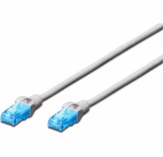 Digitus Patch Cable, UTP, CAT 5e, AWG 26/7, měď, šedý 0,5m
