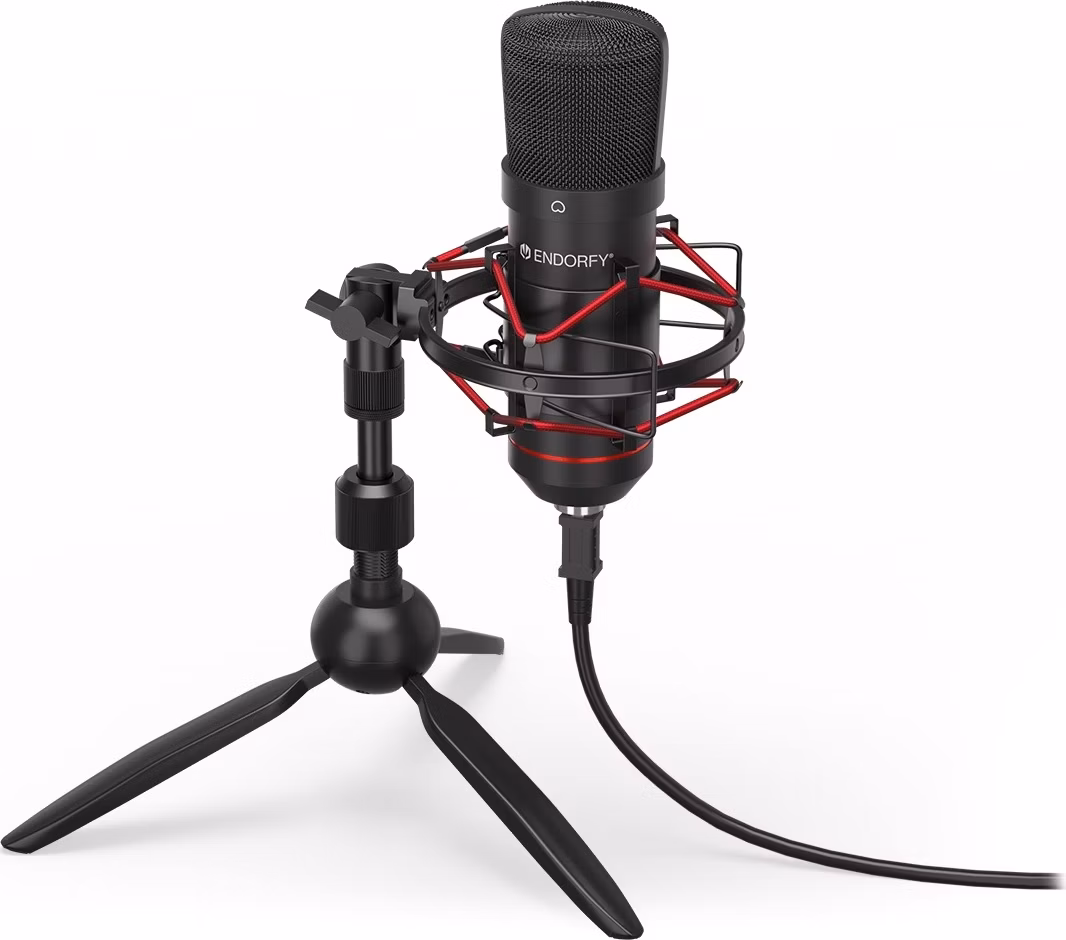 Endorfy mikrofon Solum T/streamovací/stojánek/pop-up filtr/3,5mm jack/USB-C/USB-A