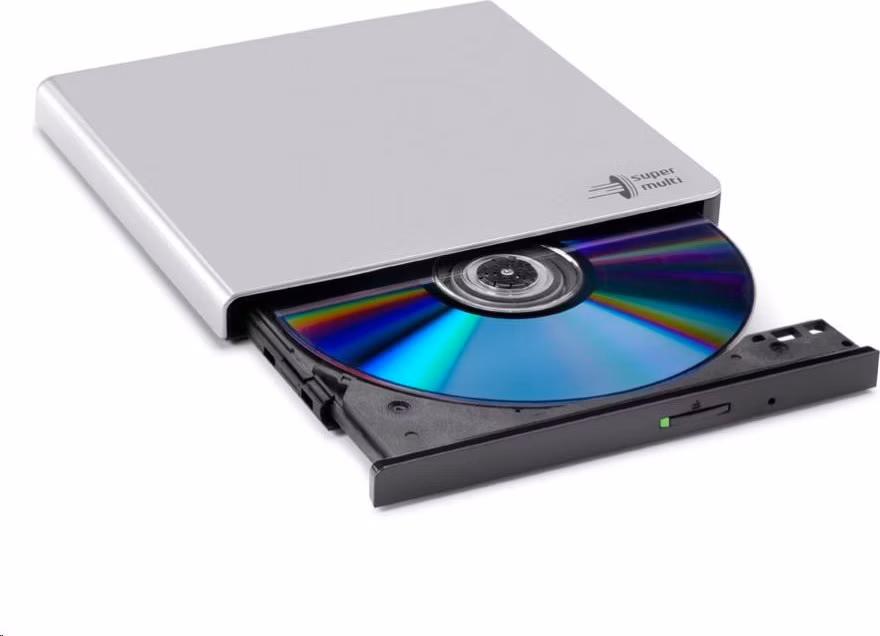 BAZAR - HITACHI LG - externí mechanika DVD-W/CD-RW/DVD±R/±RW/RAM GP57ES40, Slim, Silver, box+SW - Poškozený obal (Komple