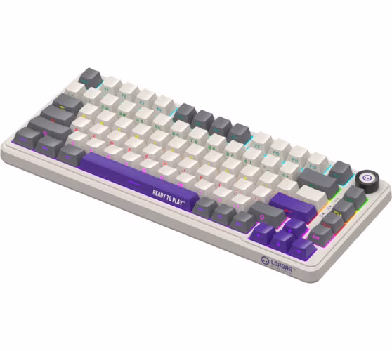 Lorgar KBA4175RT, mechanická herná klávesnica, 82 klávesov, Toxic Purple Switch, Hot-Swap, RGB, USB-C