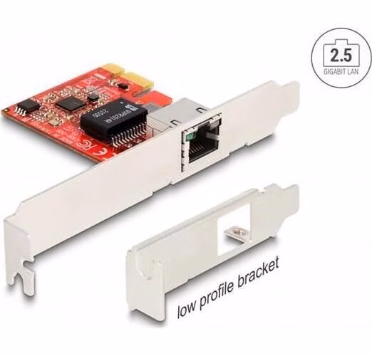 Delock PCI Express x1 Karte zu 1 x RJ45 2,5 Gigabit LAN i225 NBASE-T - Low Profile