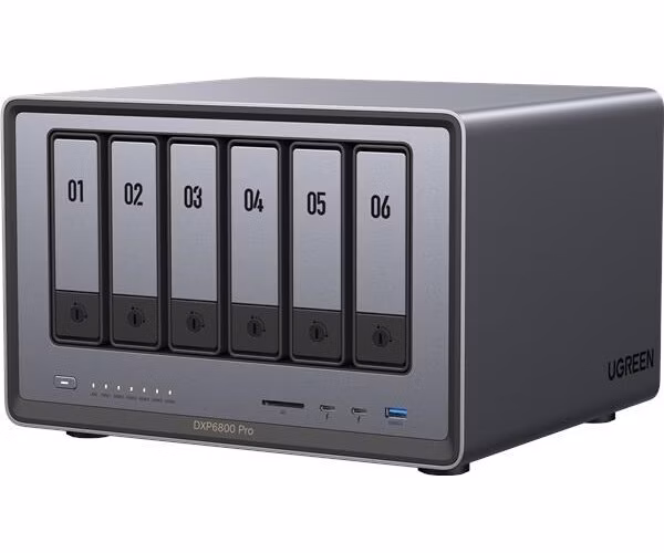 UGREEN NASync DXP6800 Pro (10C/i5-1235U/4,4GHz/8GBRAM/6xSATA/2xM.2/2x10GbE/1xPCIe/2xTB/2xUSB2.0/2xUSB3.2/HDMI/SD)