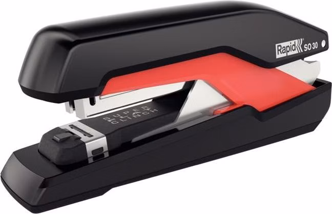 Rapid stolní sešívačka Supreme Omnipress SO30, 30 listů, černá/červená