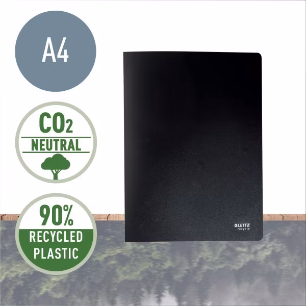 LEITZ Ekologická katalogová kniha RECYCLE A4, PP, 40 kapes, černá