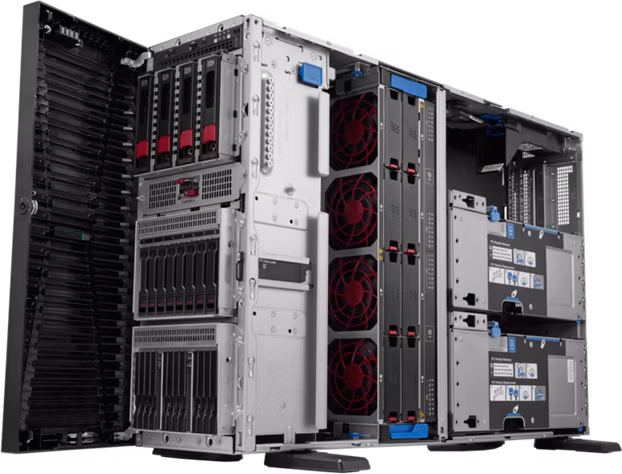 HPE ML350 G12 6505P, 32 GB, 2 x 4 TB SATA, MR408, RPS
