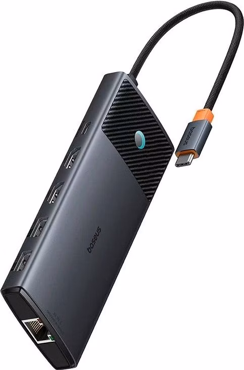 Baseus Metal Gleam II Series 10v1 USB-C HUB Dokovacia Stanica Cosmic Black