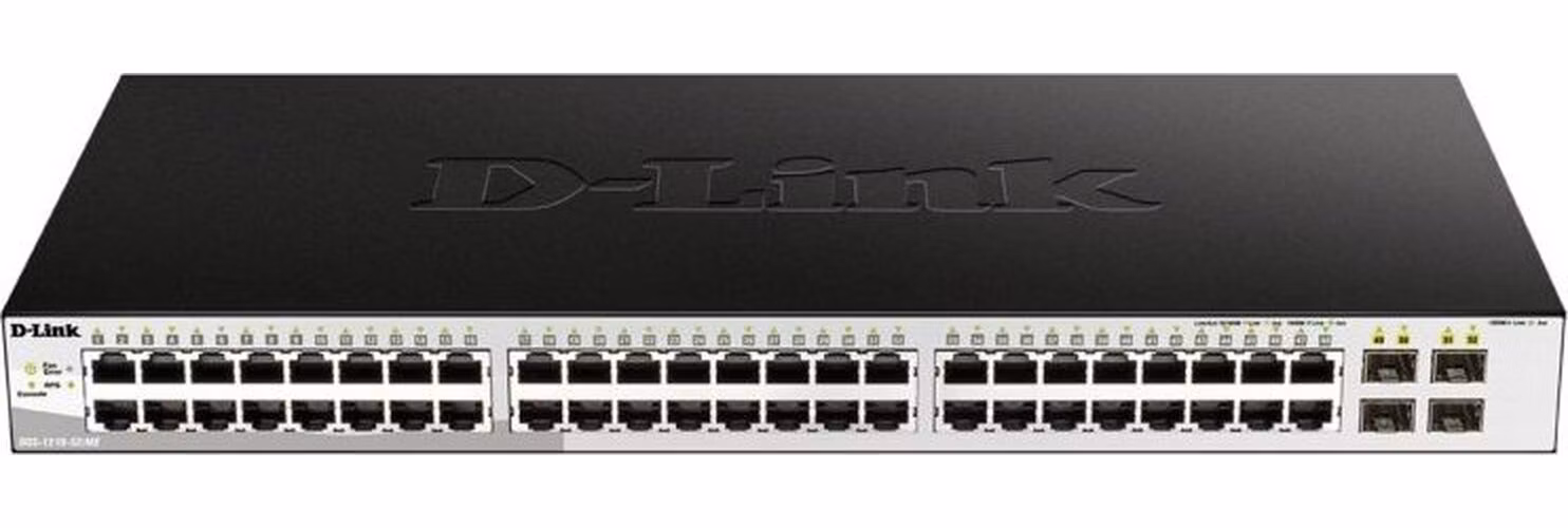 D-Link DGS-1210-52/ME 48-Port 10/100/1000BASE-T + 4-Port 1 Gbps SFP Metro Ethernet Managed Switch