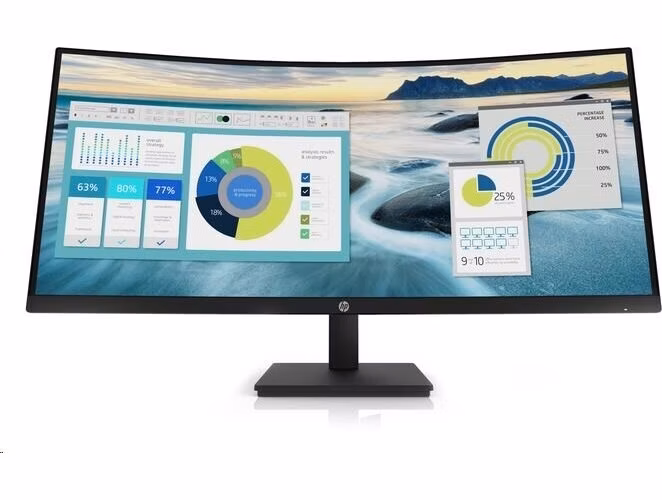 Bazar-HP LCD P34hc 34" Wide VA (3440x1440, 5ms, 250nits,3500:1,DP,HDMI, USB-C(DP, 65W out),USB 3.2 4x, 3wRepro-pošk.obal