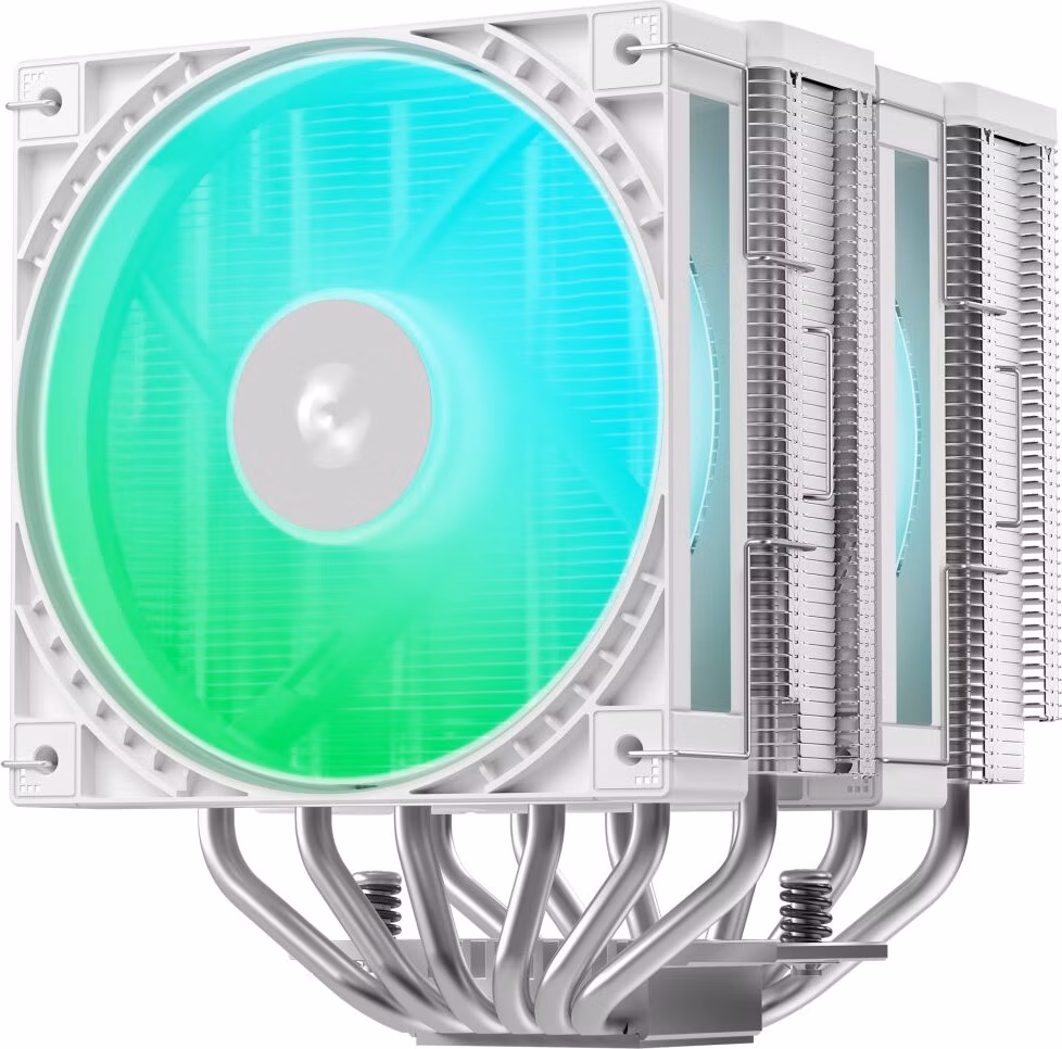 DEEPCOOL chladič AG620 G2 WH ARGB/ 2x 120mm fan / 6x heatpipes / PWM / pro Intel i AMD / bílý