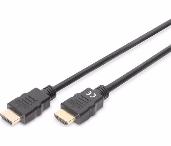 DIGITUS Vysokorychlostní propojovací kabel HDMI, typ AM / M, 1,0 m, s Ethernetem, Ultra HD 60p, zlatý, černý