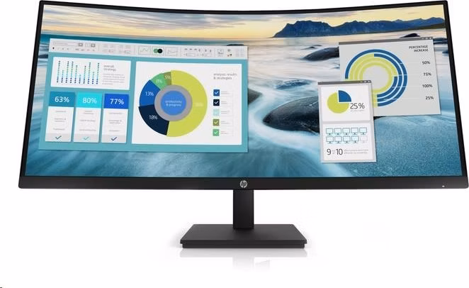 Bazar-HP LCD P34hc 34" Wide VA (3440x1440, 5ms, 250nits,3500:1,DP,HDMI, USB-C(DP, 65W out),USB 3.2 4x, 3wRepro-pošk.obal