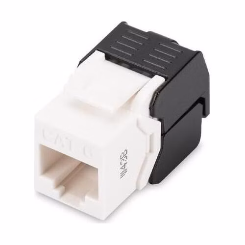 Digitus CAT 6 Keystone Jack, nestíněný RJ45 na LSA, připojení bez nářadí, vč. kabelová svorka