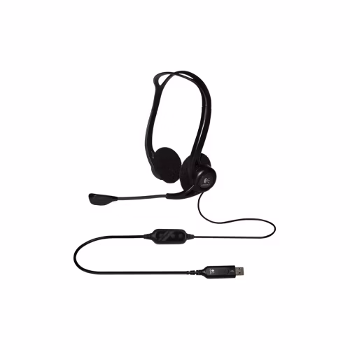 Logitech Headset Stereo PC 960/ drátová sluchátka + mikrofon/ USB/ černá