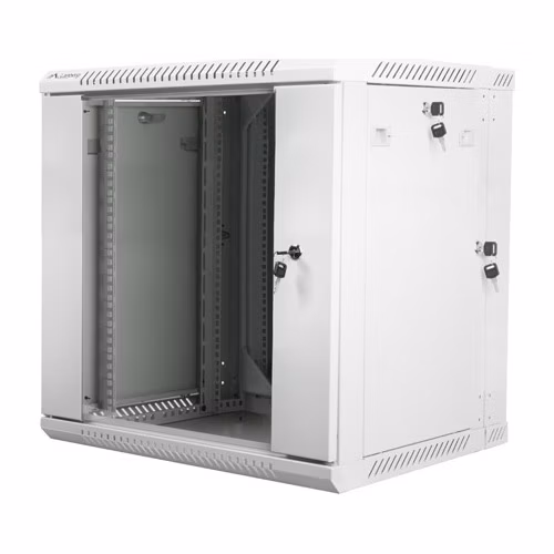 LANBERG RACKOVÁ SKŘÍŇ 19" DVOUDÍLNÁ NÁSTĚNNÁ 12U/600X600 (FLAT PACK) ŠEDÁ