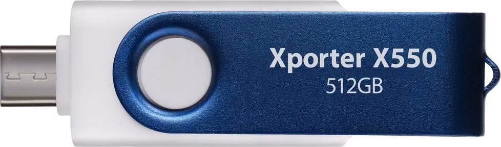 PATRIOT Xporter X550 512GB / USB Typ-A + USB Typ-C / USB 3.2 Gen 1 / bílo-modrá