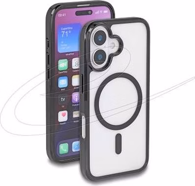 Delock Ochranné pouzdro na iPhone 16 kompatibilní s MagSafe, průhledné a černé
