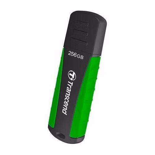 Transcend 256GB JetFlash 810 USB 3.1 (Gen 1) flash disk, černo/zelený, odolá nárazu, tlaku, prachu i vodě