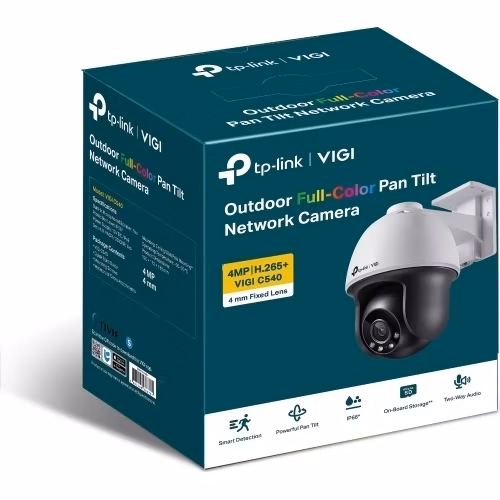 4MP Full-Color Pan/Tilt Network Camera SPEC:H.265+/H.265/H.264+/H.264, 1/3" Progressive Scan CMOS, Color/0.04 Lux@F1.6,