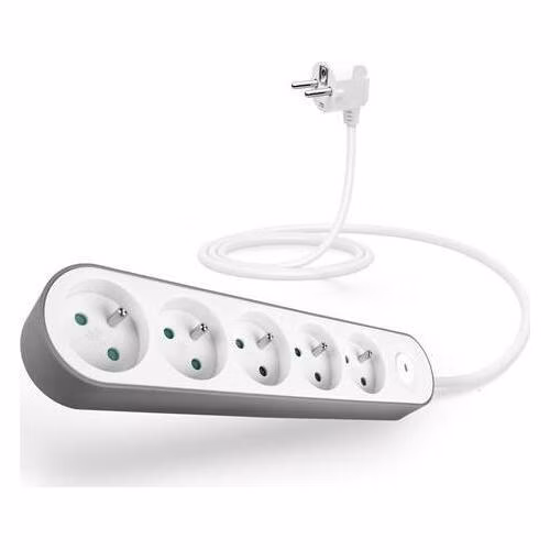 CONNECT IT prodlužovací kabel PowerRex3 , 5 zásuvek, 1,5m, s vypínačem (bíla)