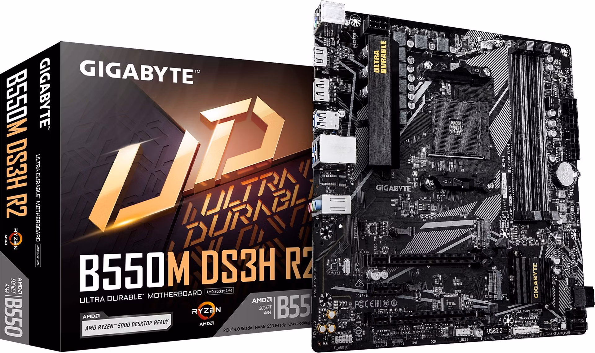GIGABYTE MB Sc AM4 B550M DS3H R2, AMD B550M, 4xDDR4, 1xDP, 1xHDMI, mATX