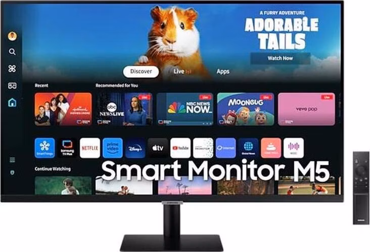 SAMSUNG MT LED LCD Smart Monitor 27" M5 (M50D) VA,1920x1080,4ms,250cd/m2,3000:1,2xHDMI,2xUSB,BT,Wi-Fi,Repro,Tilt,VESA
