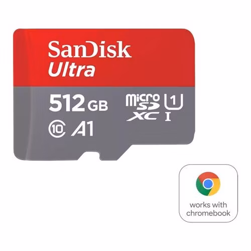 SanDisk Ultra 512GB microSD card for Chromebook 150MBps