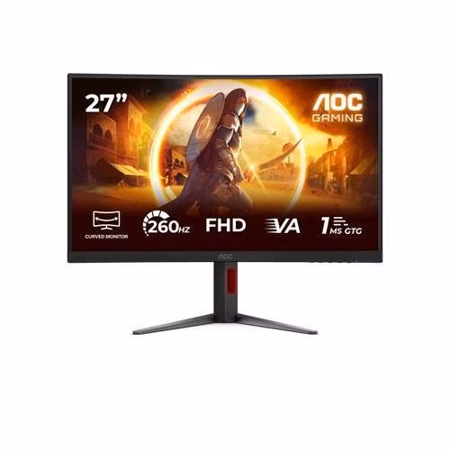 AOC LCD herní C27G4Z2 27" zakřivený VA/1920x1080@260Hz/0,3ms/300cd/2xHDMI/DP/Repro/Pivot/HAS/Pivot/VESA